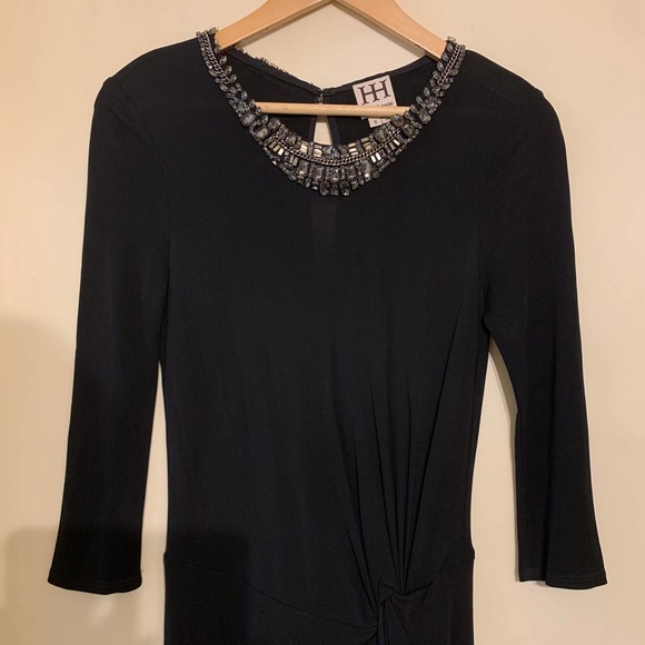 Haute Hippie Crystal Neck Embellished Midi Dress S - Picture 4 of 11